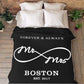 Love You "Always & Forever" Personalized Mr & Mrs Blanket