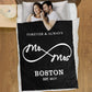 Love You "Always & Forever" Personalized Mr & Mrs Blanket