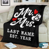 Mr And Mrs Custom Blanket With Name And Wedding Year 