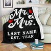 Mr And Mrs Custom Blanket With Name And Wedding Year 