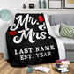 Mr And Mrs Custom Blanket With Name And Wedding Year 