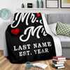 Mr & Mr LGBT Personalized Blanket with Wedding Year