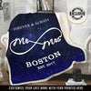 Mr & Mrs Personalized Blanket with Name & Wedding Year