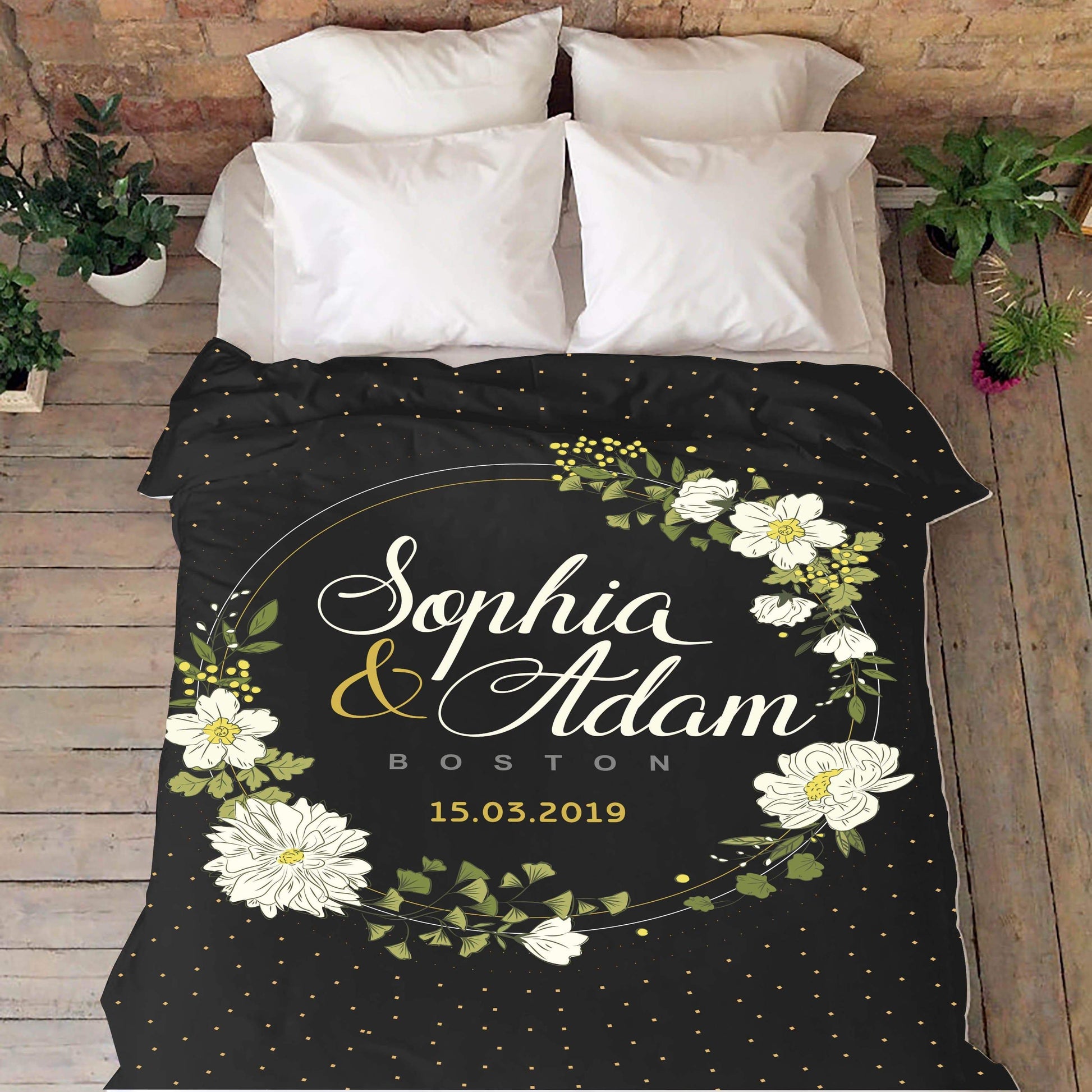 Personalized Blanket for Couples 