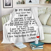 White Personalized Blanket: To My Fiancé with Name | Couple Desires