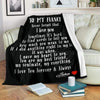 Black Personalized Blanket: To My Fiancé with Name | Couple Desires