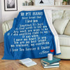 Blue Personalized Blanket: To My Fiancé with Name | Couple Desires