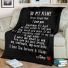 Black Personalized Blanket: To My Fiancé with Name | Couple Desires