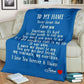 Blue Personalized Blanket: To My Fiancé with Name | Couple Desires