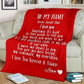 Red Personalized Blanket: To My Fiancé with Name | Couple Desires