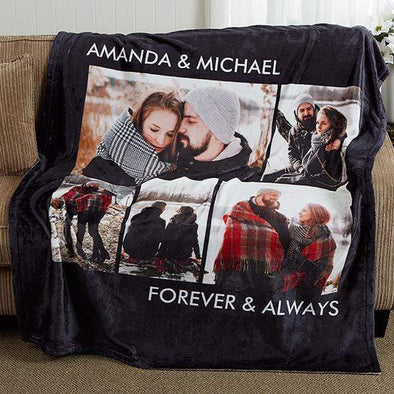 Personalized Blanket for Couples Black / Youth-50"x60" Personalized Blanket With Your Photo & Text For Your Special one