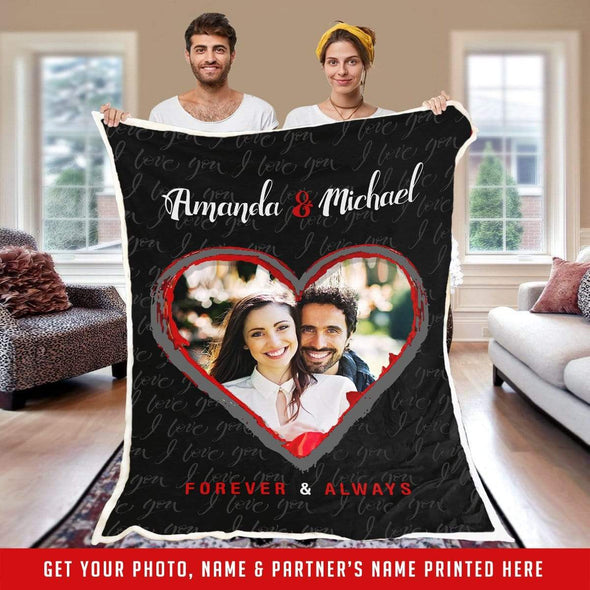 Personalized Fleece Blanket | Photo Blanket | Couple Desires