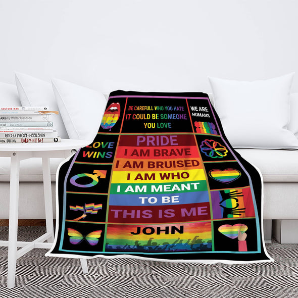 Personalized Blanket Personalized LGBT Couple Blanket