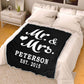 Mr And Mrs Personalized Blanket for Couples