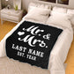 Mr And Mrs Personalized Blanket for Couples