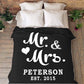 Mr And Mrs Personalized Blanket for Couples