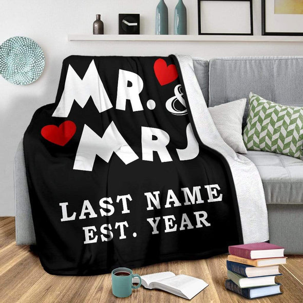 Personalized Mr & Mrs Love Blanket