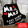 Personalized Mr & Mrs Love Blanket