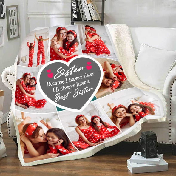 Personalized Blanket Personalized Photo Blanket For Sister