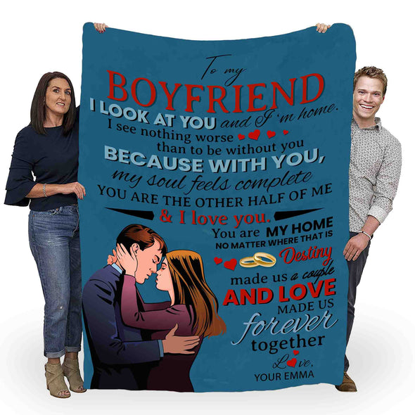 Personalized To My Boyfriend Blanket 
