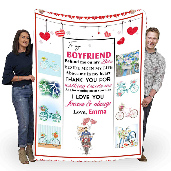 "To My Boyfriend I Love Forever & Always"- Personalized Blanket