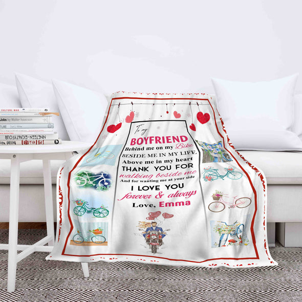 "To My Boyfriend I Love Forever & Always"- Personalized Blanket