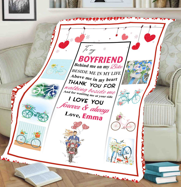 "To My Boyfriend I Love Forever & Always"- Personalized Blanket