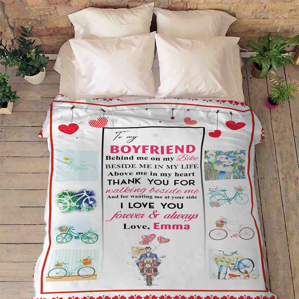 "To My Boyfriend I Love Forever & Always"- Personalized Blanket