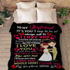 "To My Boyfriend I Love You With My Whole Heart "- To My Boyfriend Personalized Blanket 