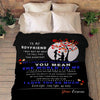 "To My Boyfriend You Mean The World To Me" Personalized Blanket for Boyfriend