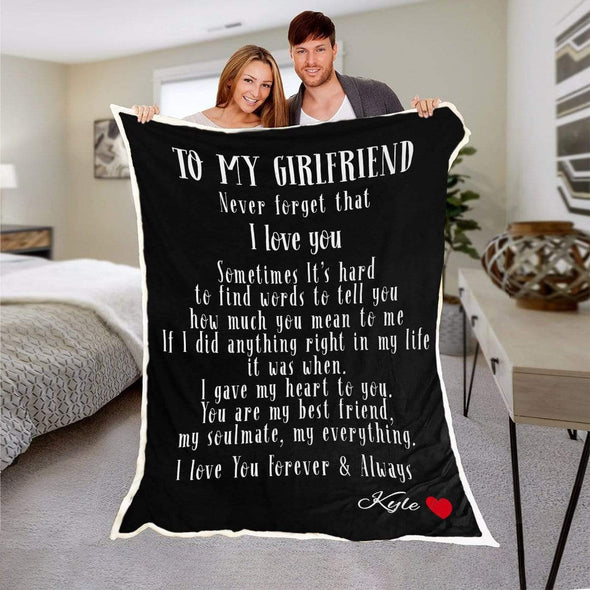 Personalized To My Girlfriend | I Love You Blanket