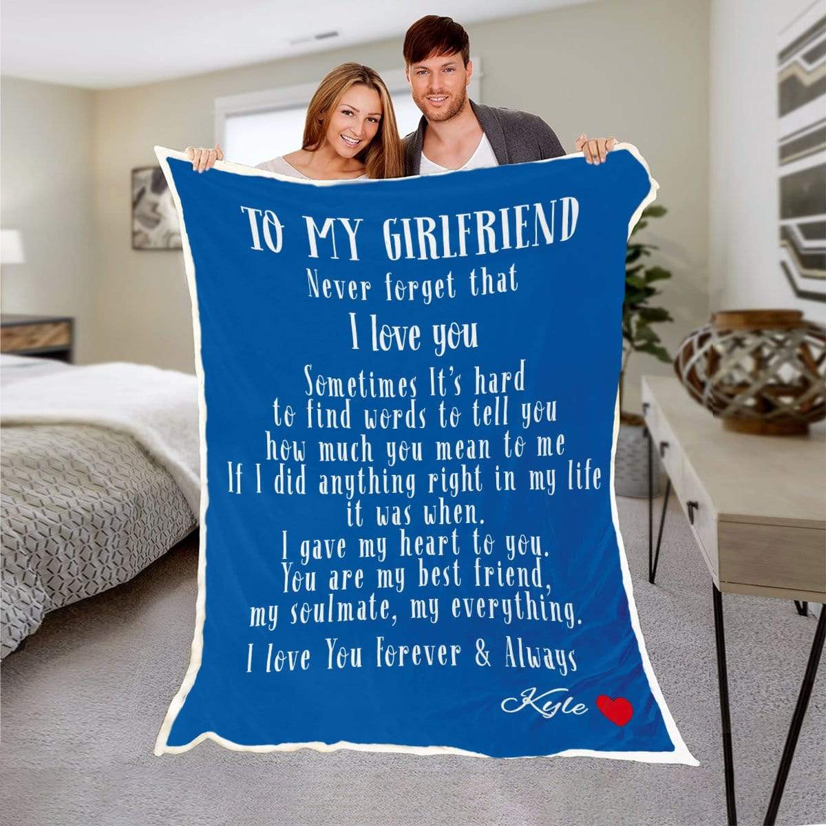 Personalized To My Girlfriend | I Love You Blanket