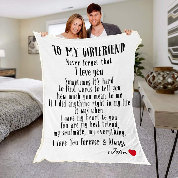 Personalized To My Girlfriend | I Love You Blanket