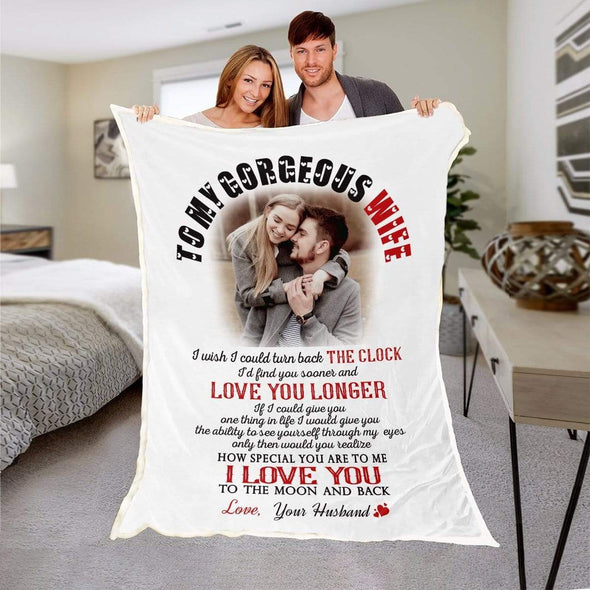 To My Gorgeous Wife Blanket | Couple Desires