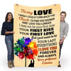 To My Love Premium Personalized Blanket for Couples