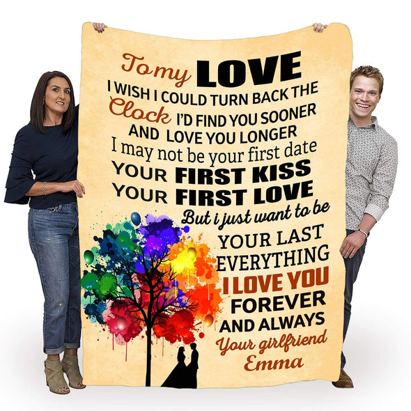 To My Love Premium Personalized Blanket for Couples