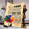 To My Love Premium Personalized Blanket for Couples