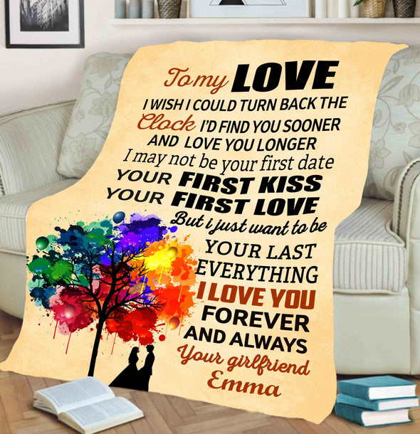 To My Love Premium Personalized Blanket for Couples