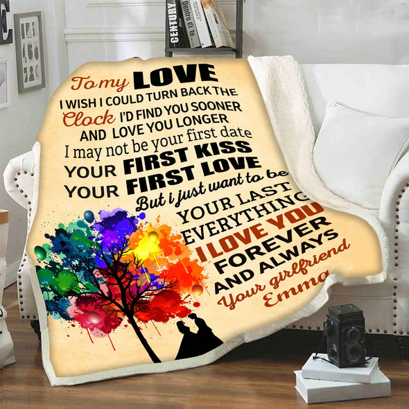 To My Love Premium Personalized Blanket for Couples