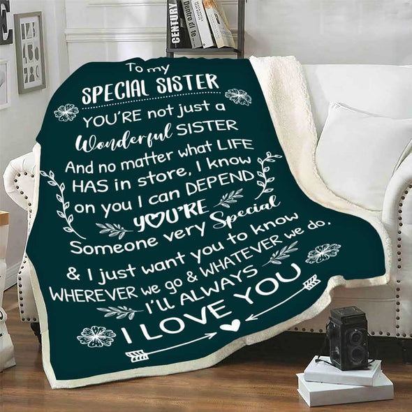 Personalized Blanket To My Special Sister I Love You Blanket