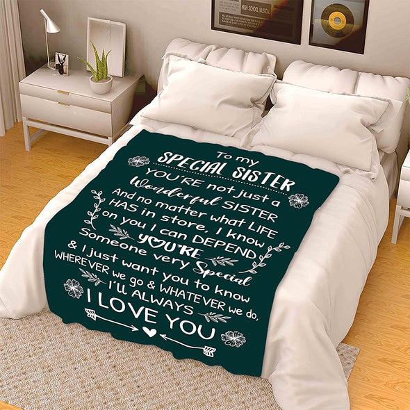 Personalized Blanket To My Special Sister I Love You Blanket
