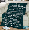 Personalized Blanket To My Special Sister I Love You Blanket