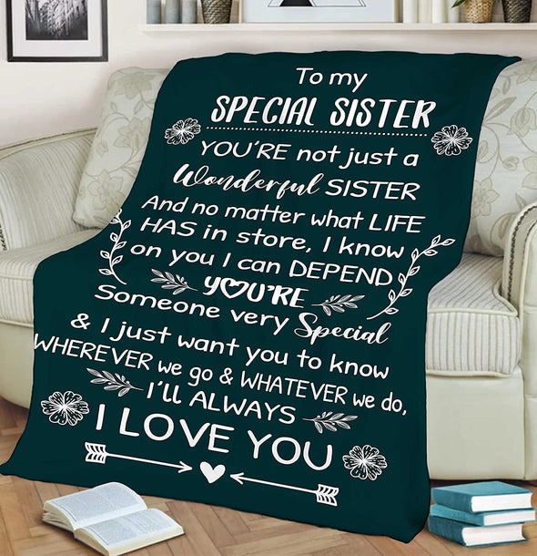 Personalized Blanket To My Special Sister I Love You Blanket