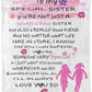 Personalized Blanket To My Special Sister I Love You So Much Fleece Blanket