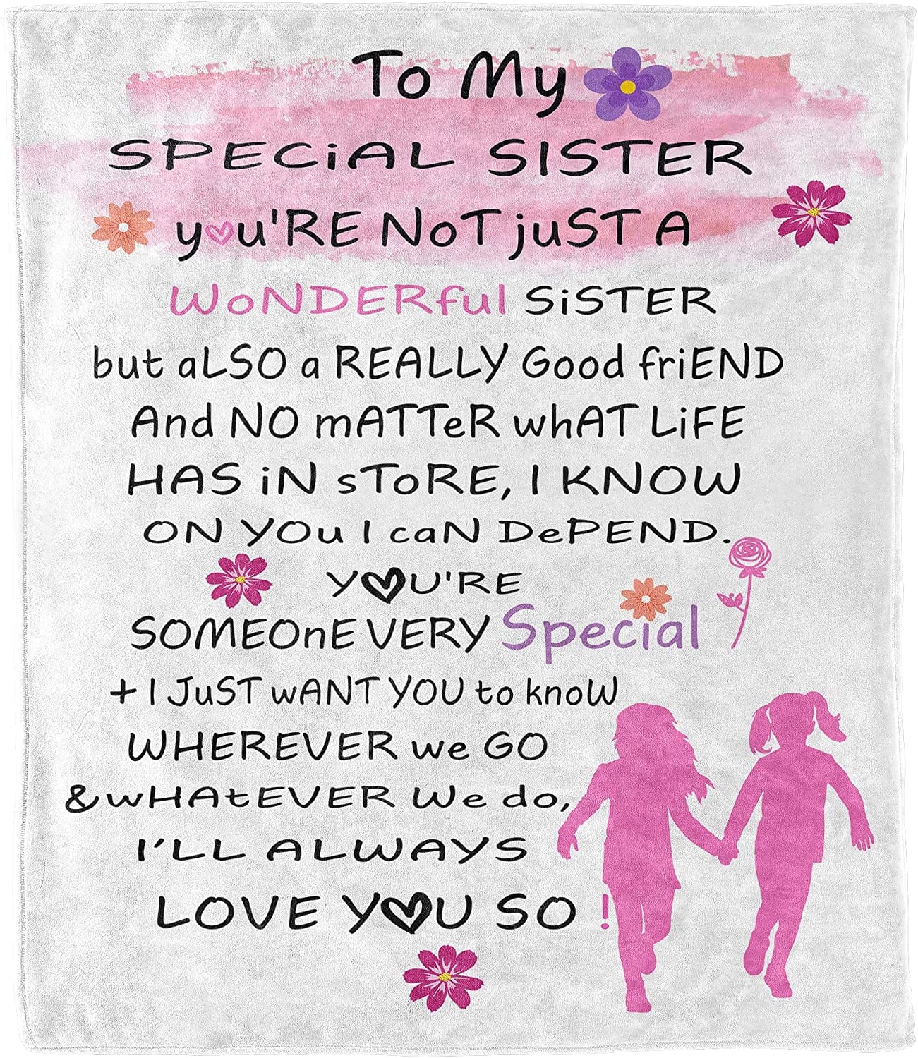 Personalized Blanket To My Special Sister I Love You So Much Fleece Blanket