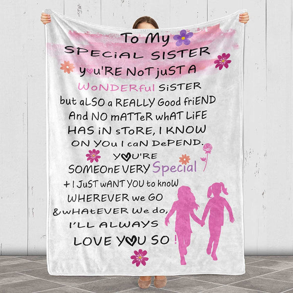 Personalized Blanket To My Special Sister I Love You So Much Fleece Blanket