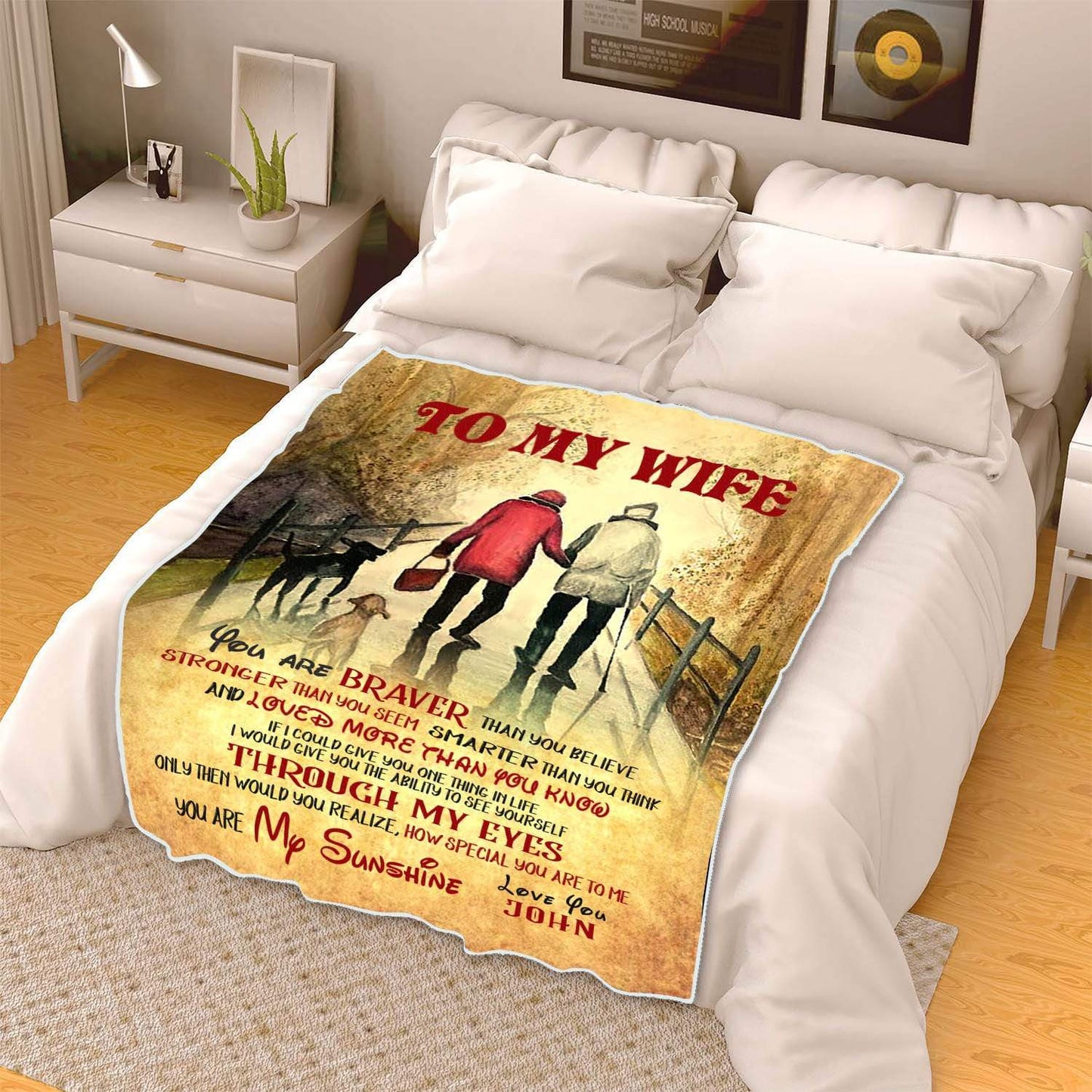 You Are My Sunshine Blanket | Personalized Blanket for Couples