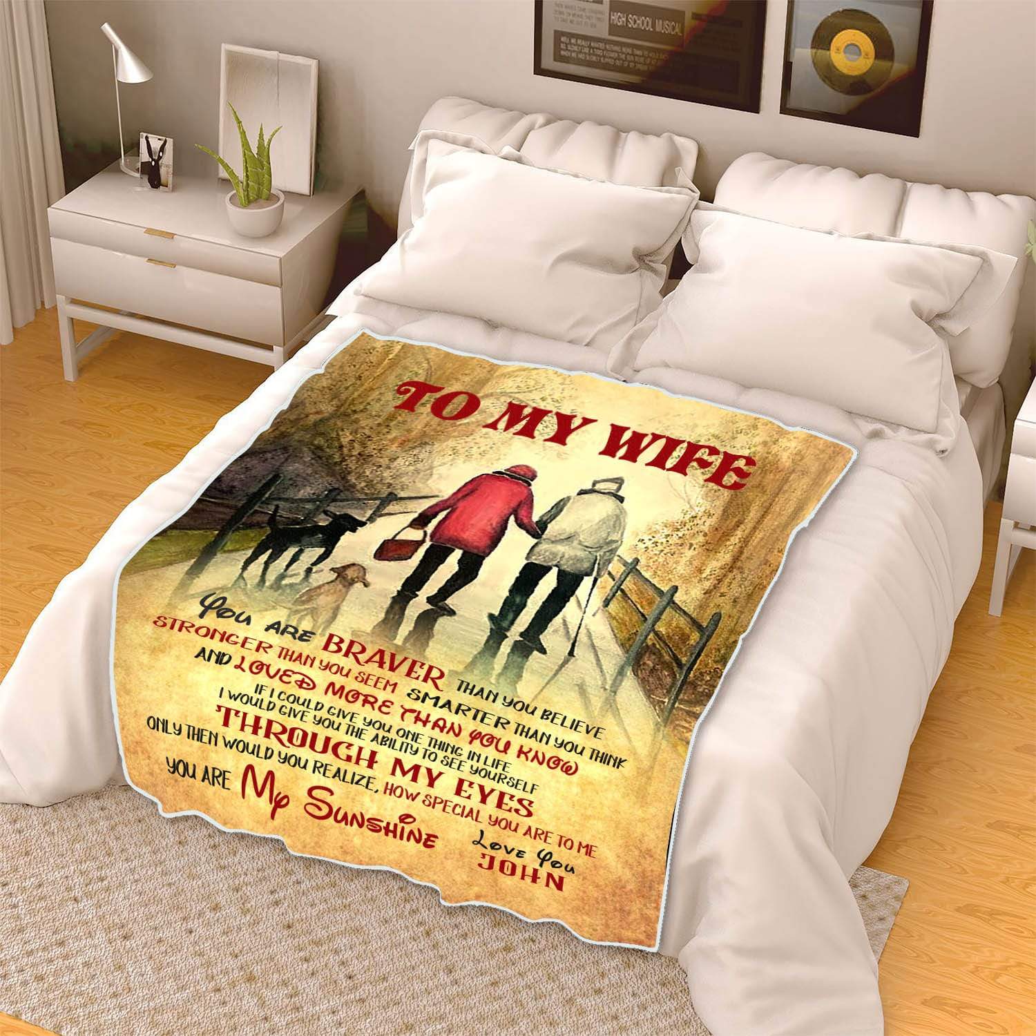 You Are My Sunshine Blanket | Personalized Blanket for Couples