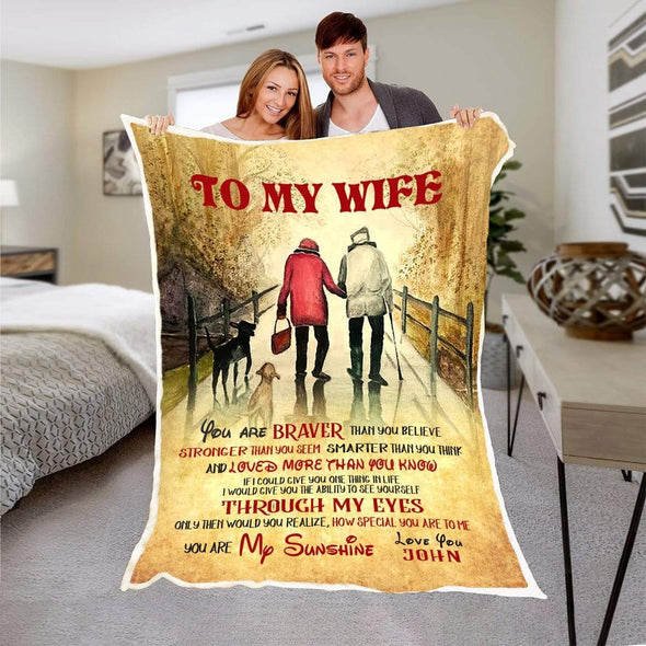 You Are My Sunshine Blanket | Personalized Blanket for Couples