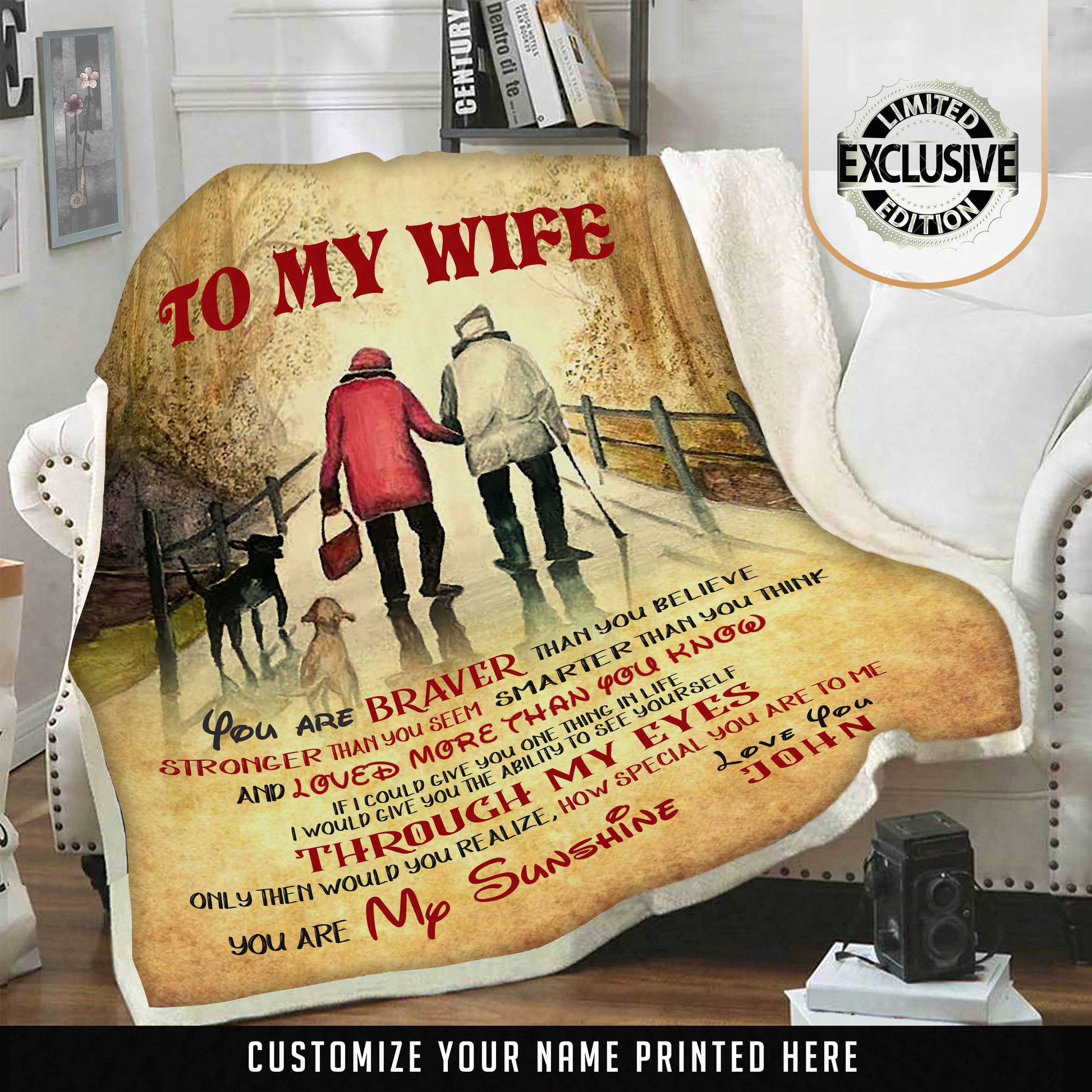 You Are My Sunshine Blanket | Personalized Blanket for Couples